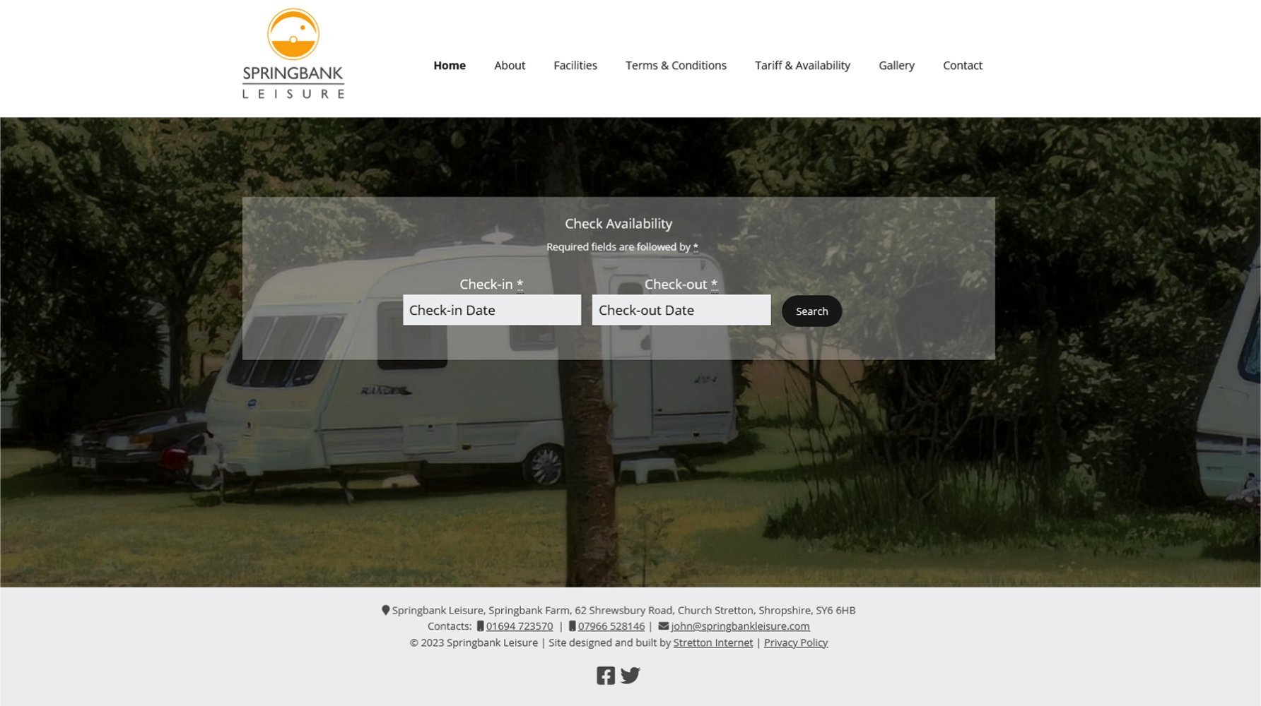 Springbank Caravan & Motorhome Park, Church Stretton